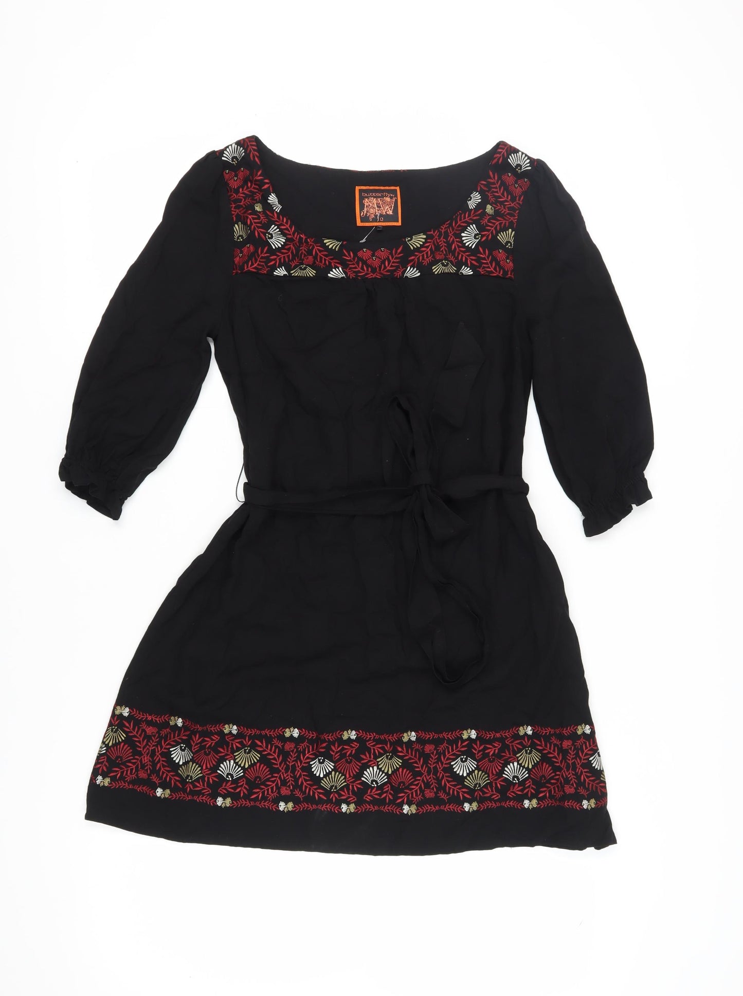 Butterfly by MW Women's Black Shift Dress Size 10