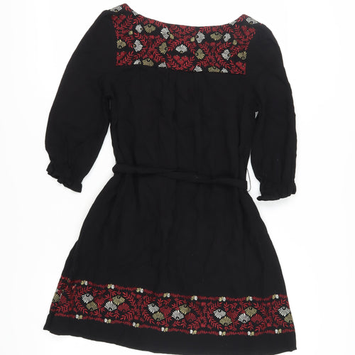 Butterfly by MW Women's Black Shift Dress Size 10