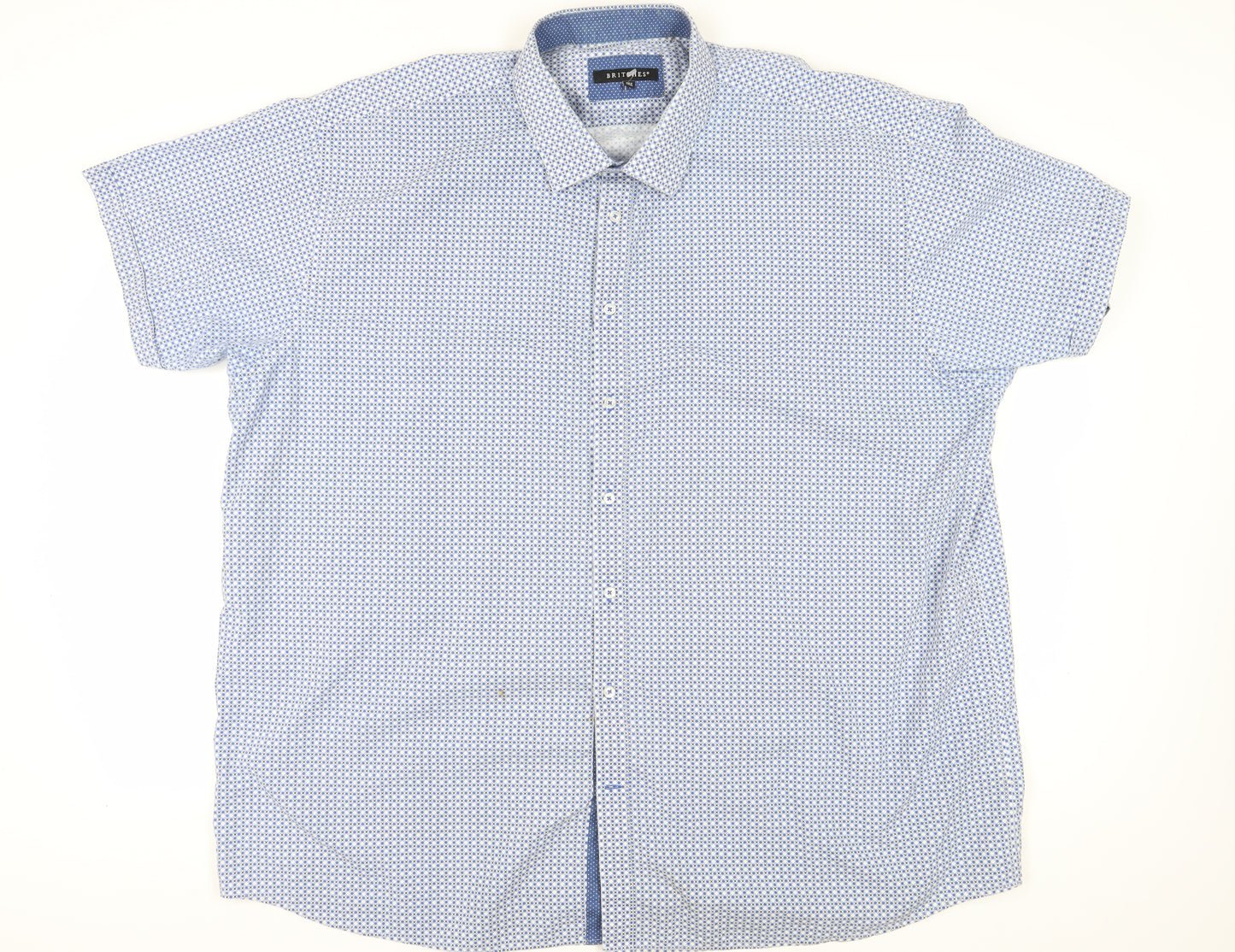Britches Men's Blue Geometric Button-Up Shirt 3XL