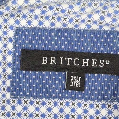 Britches Men's Blue Geometric Button-Up Shirt 3XL