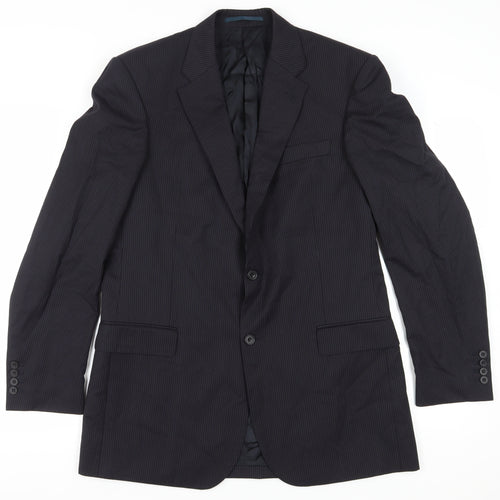 Aquascutum Men's Blazer Blue Size 42L Classic