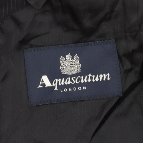 Aquascutum Men's Blazer Blue Size 42L Classic