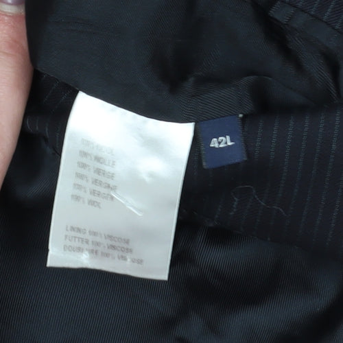 Aquascutum Men's Blazer Blue Size 42L Classic
