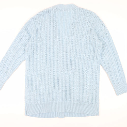 Very Women's Blue V-Neck Cardigan, Size M, Wool Blend