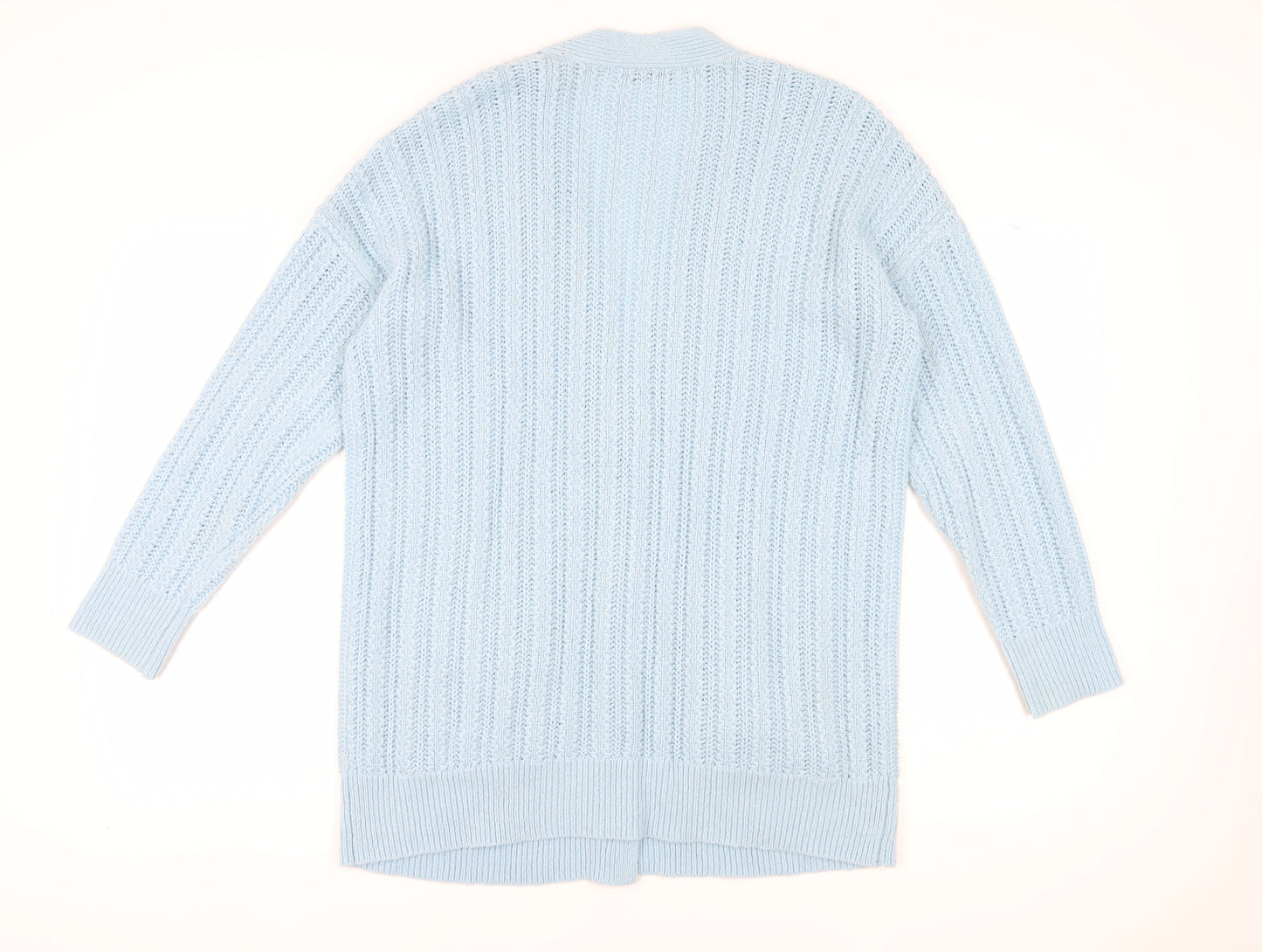 Very Women's Blue V-Neck Cardigan, Size M, Wool Blend
