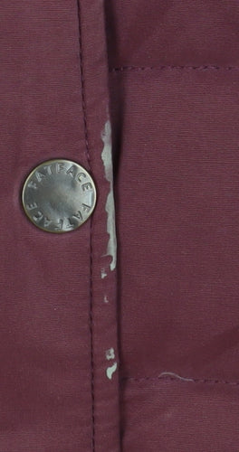 Fatface Women's Red Hooded Puffer Waistcoat Size 12