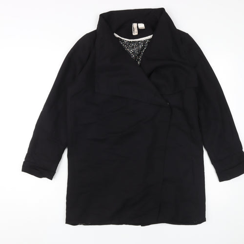 H&M Women's Black Mid-Length Coat Size 6