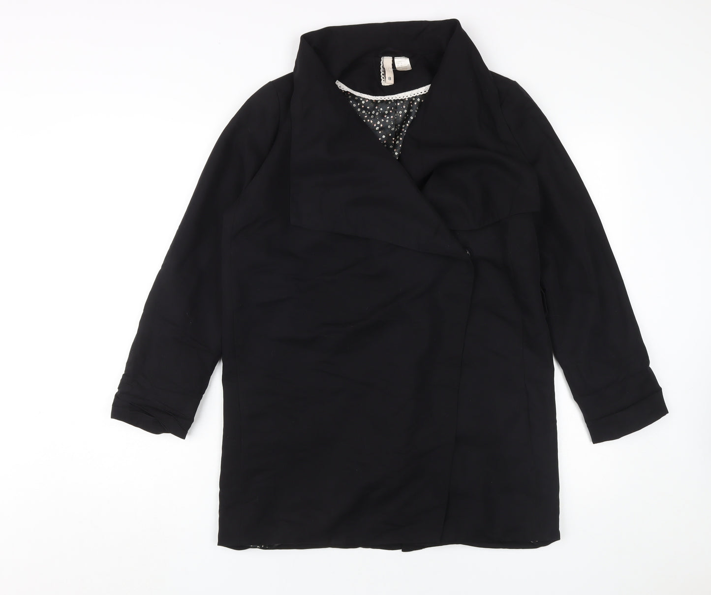 H&M Women's Black Mid-Length Coat Size 6