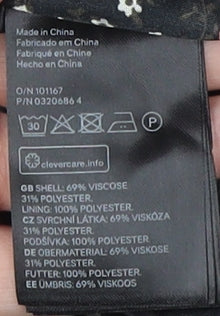 H&M Women's Black Mid-Length Coat Size 6