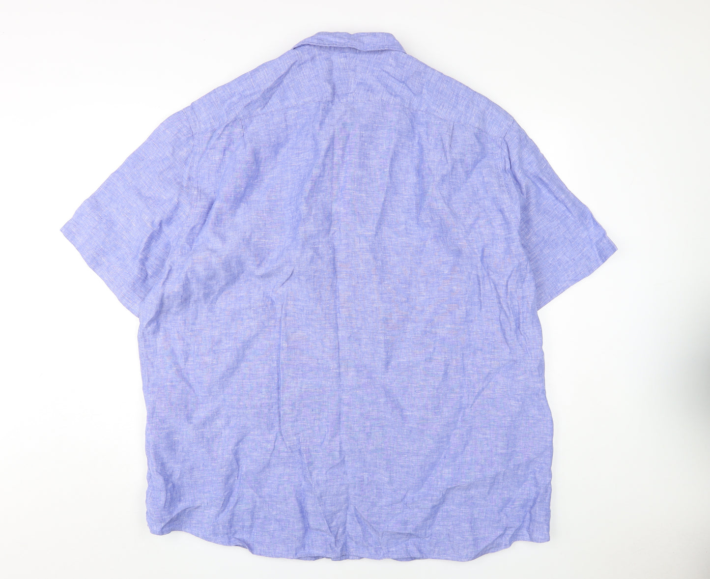 Charles Tyrwhitt Men's Blue Linen Shirt 3XL Classic Fit