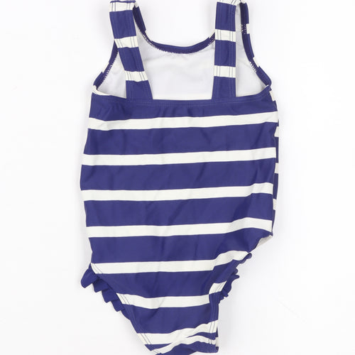 Disney Girls Blue Striped Minnie Mouse One Piece Swimwear