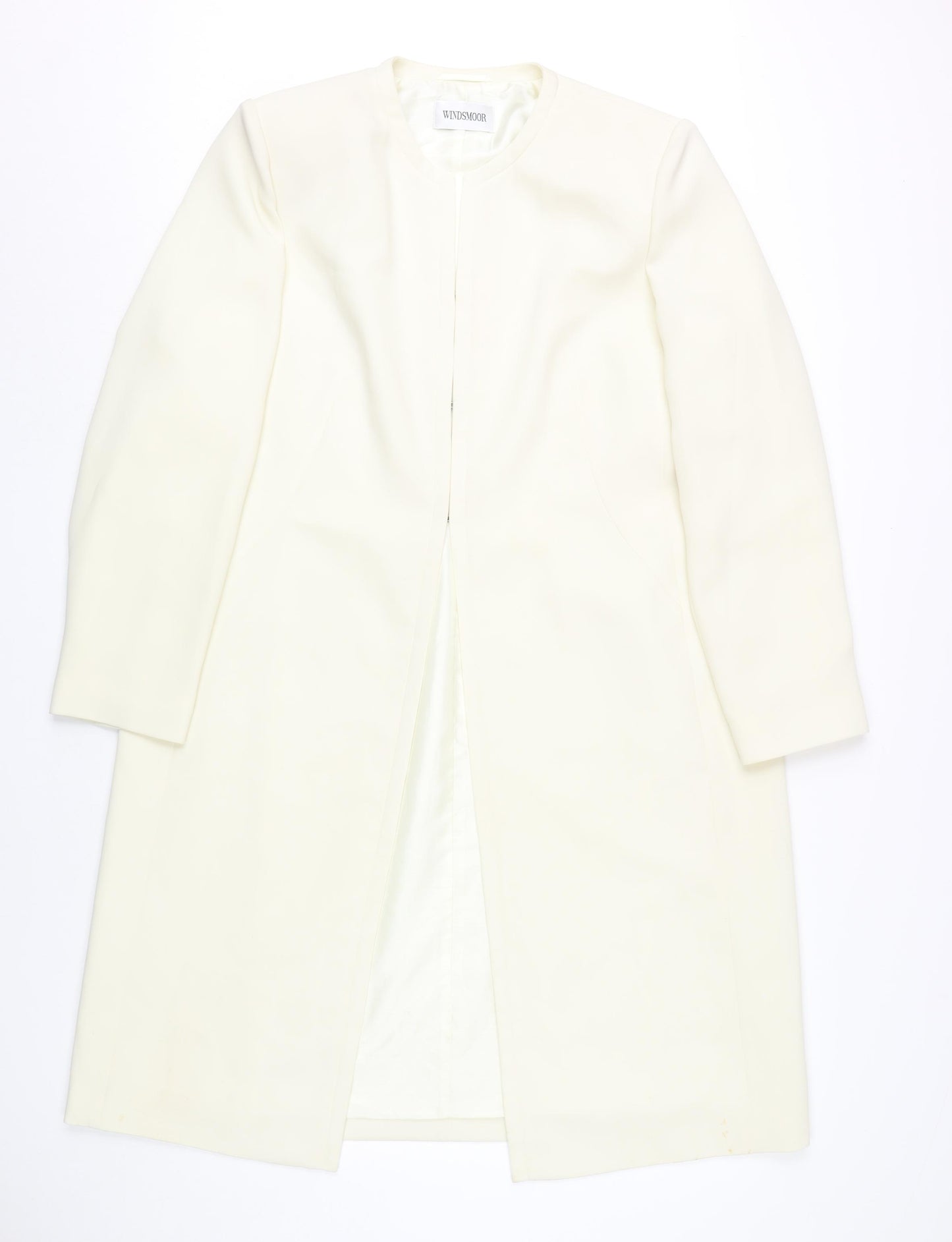 Windsmoor Women's Ivory Long Overcoat Size 16