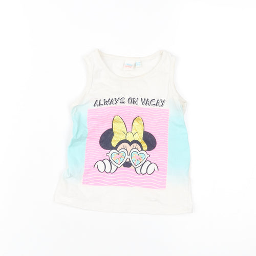 Disney Girls 18-24M Multicoloured Tank with Minnie Mouse Graphic