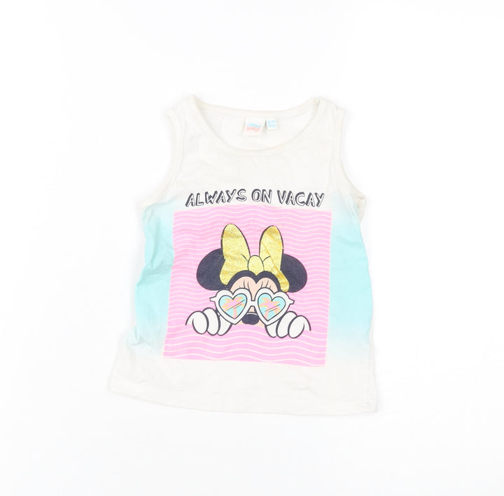 Disney Girls 18-24M Multicoloured Tank with Minnie Mouse Graphic