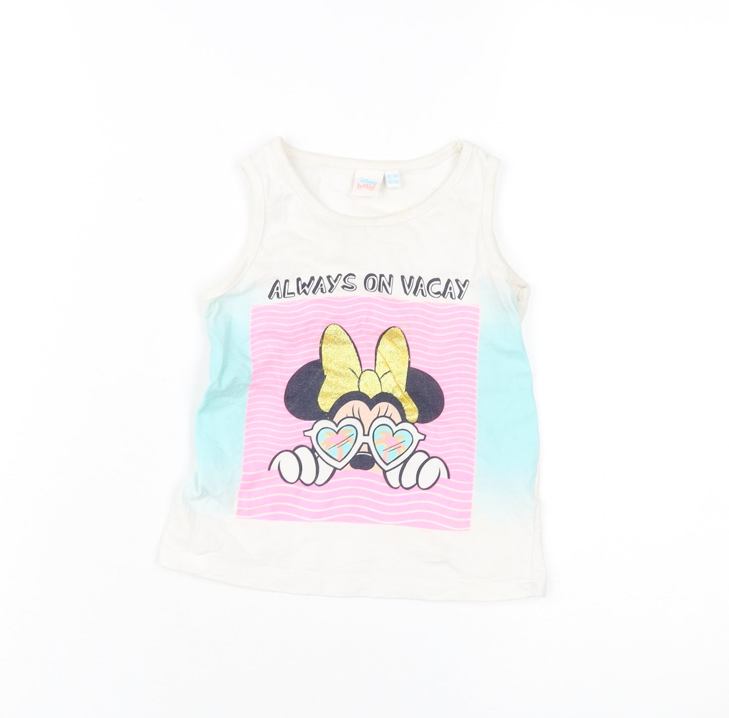 Disney Girls 18-24M Multicoloured Tank with Minnie Mouse Graphic