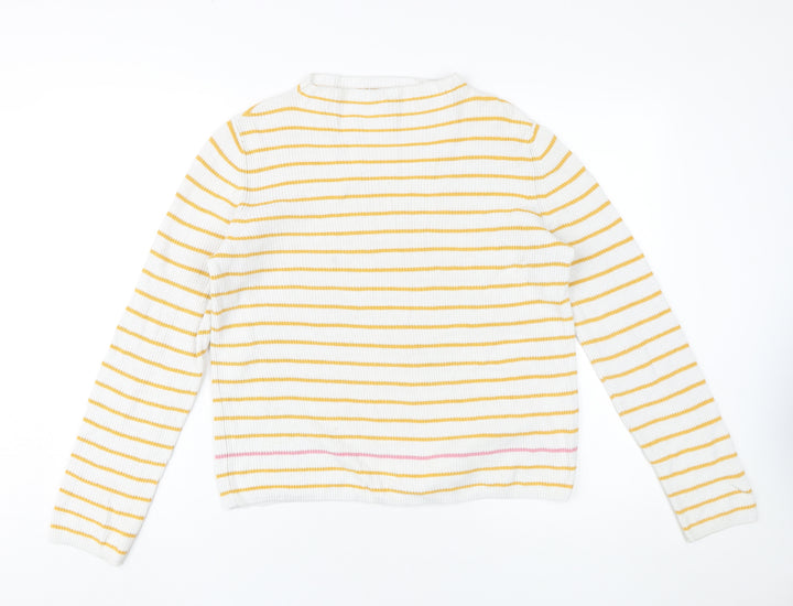 Pieces Women's Multicoloured Striped Pullover, S