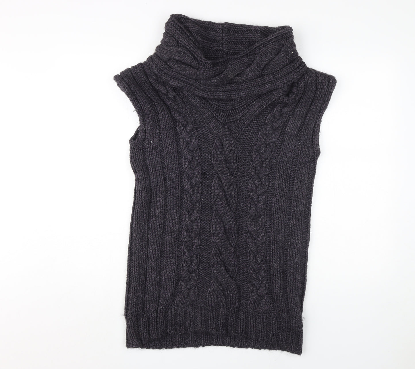 Marks & Spencer Women's Grey Cowl Neck Vest, Size 8-10