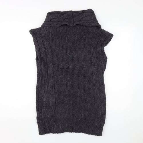 Marks & Spencer Women's Grey Cowl Neck Vest, Size 8-10
