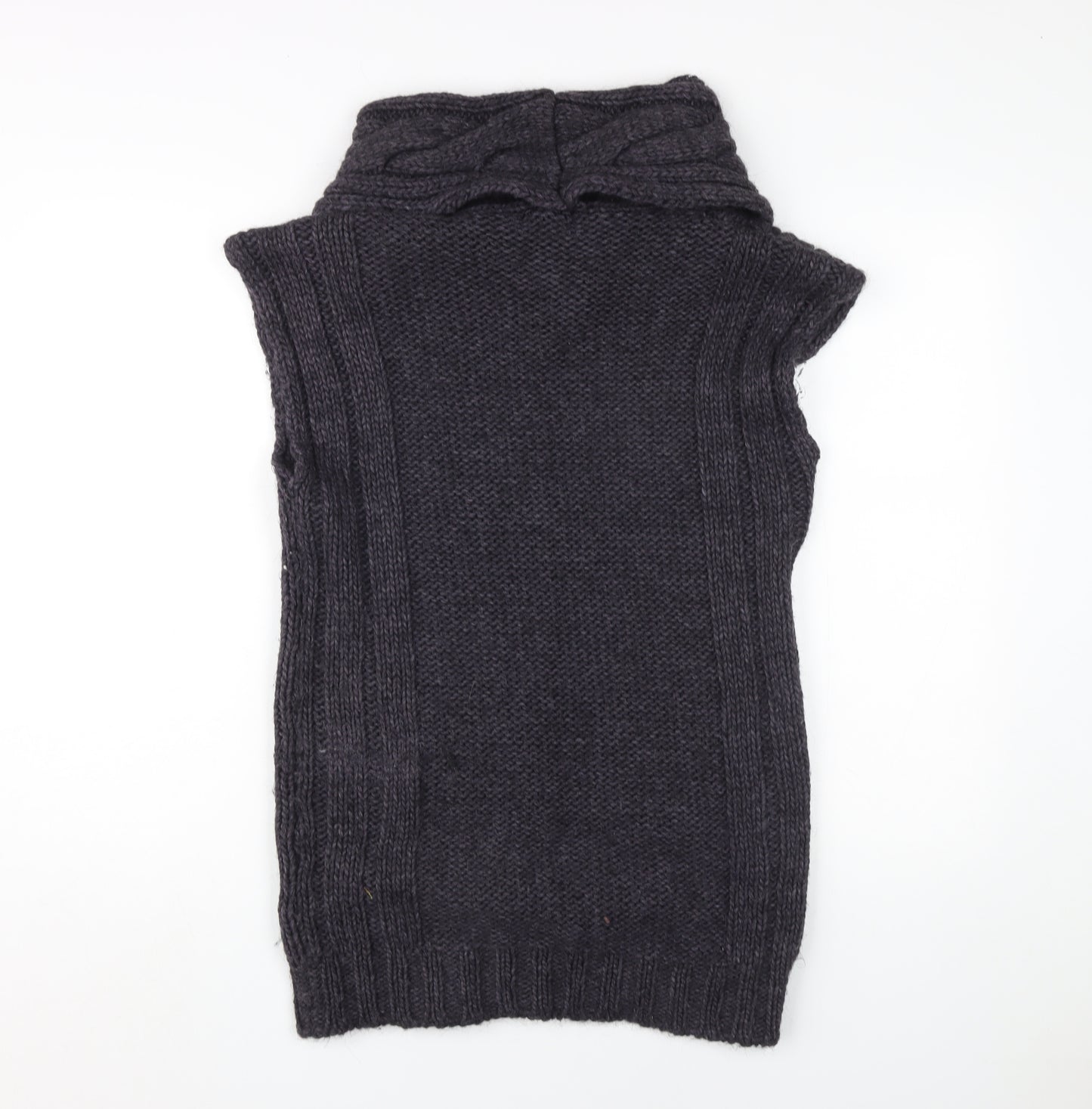 Marks & Spencer Women's Grey Cowl Neck Vest, Size 8-10