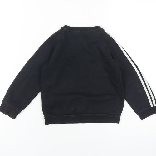 Adidas Boys Black Sweatshirt Size 3-4 Years, Logo Design
