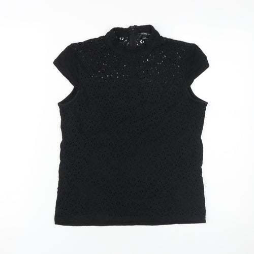 Andrew Marc Women's Black Lace Sleeveless Blouse Size S
