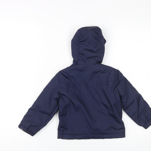 DKNY Boys Blue Basic Hooded Jacket, Size 2 Years