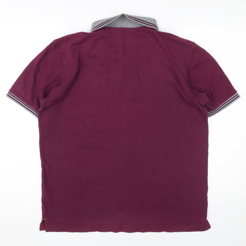 Champion Men's Purple Polo Shirt L Size Casual