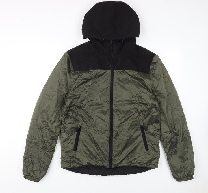 Invicta Men's S Green Hooded Puffer Jacket