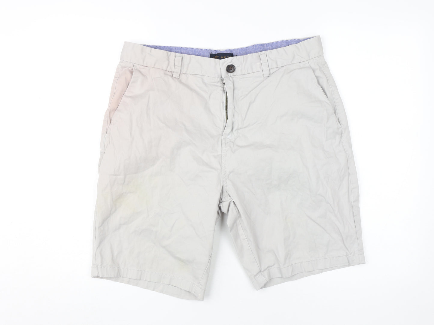 Next Men's Beige Chino Shorts 34 Regular Fit
