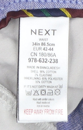 Next Men's Beige Chino Shorts 34 Regular Fit