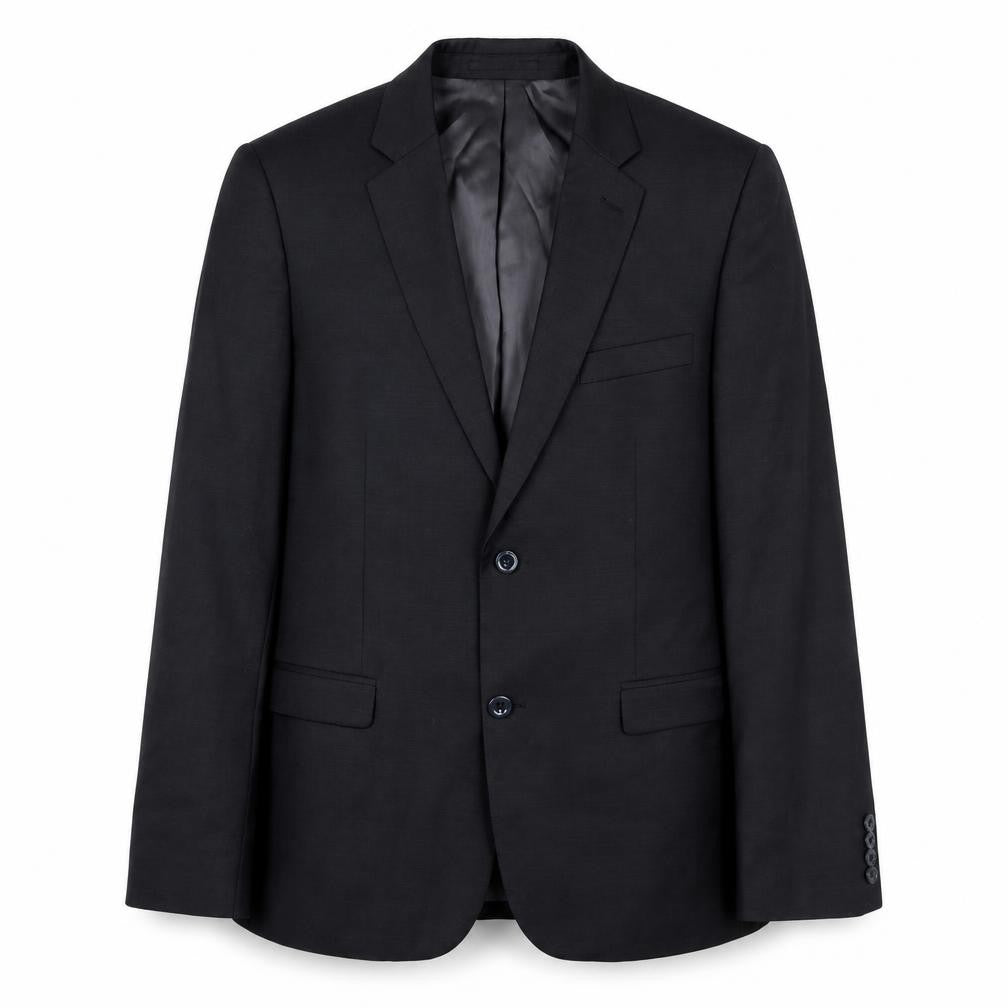 Front view of DKNY Men's Black Blazer 40R Classic Fit