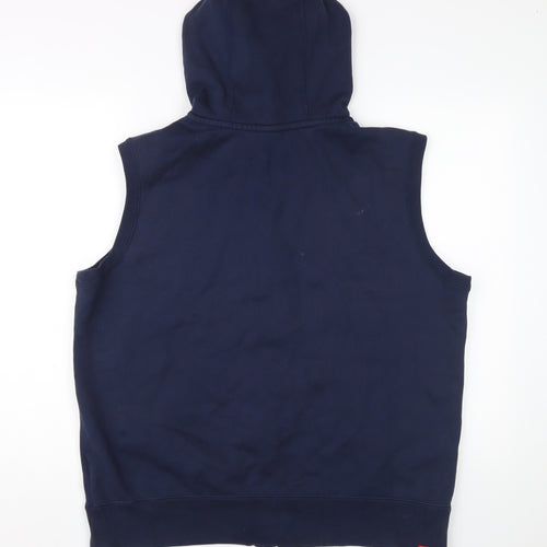 Nike Men's Blue XL Sleeveless Hoodie Vest