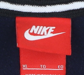 Nike Men's Blue XL Sleeveless Hoodie Vest