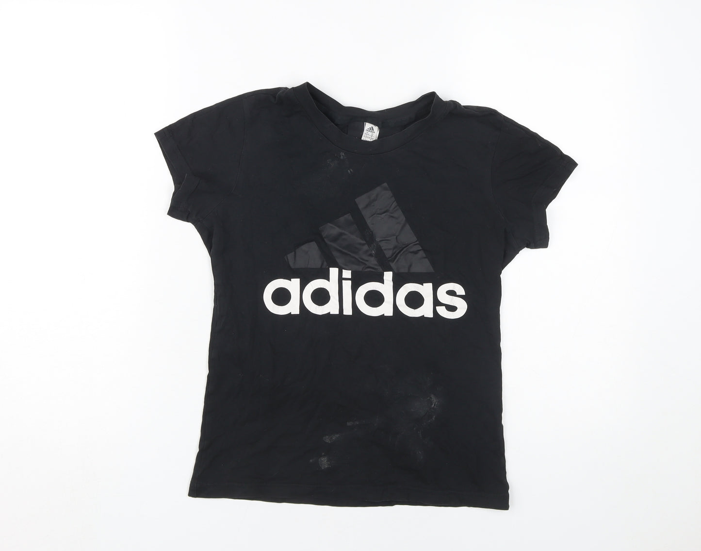 Adidas Women's Black XS T-Shirt, Casual Sporty Style