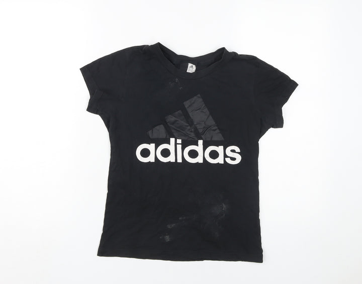 Adidas Women's Black XS T-Shirt, Casual Sporty Style