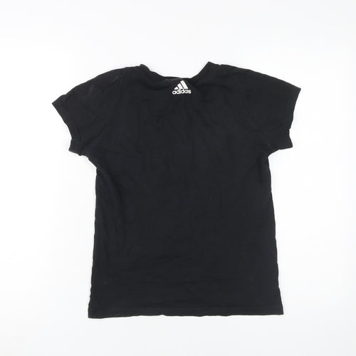 Adidas Women's Black XS T-Shirt, Casual Sporty Style