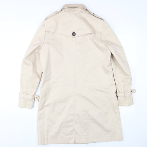 Four Seasons London Beige Trench Coat, Size S, Women's Classic