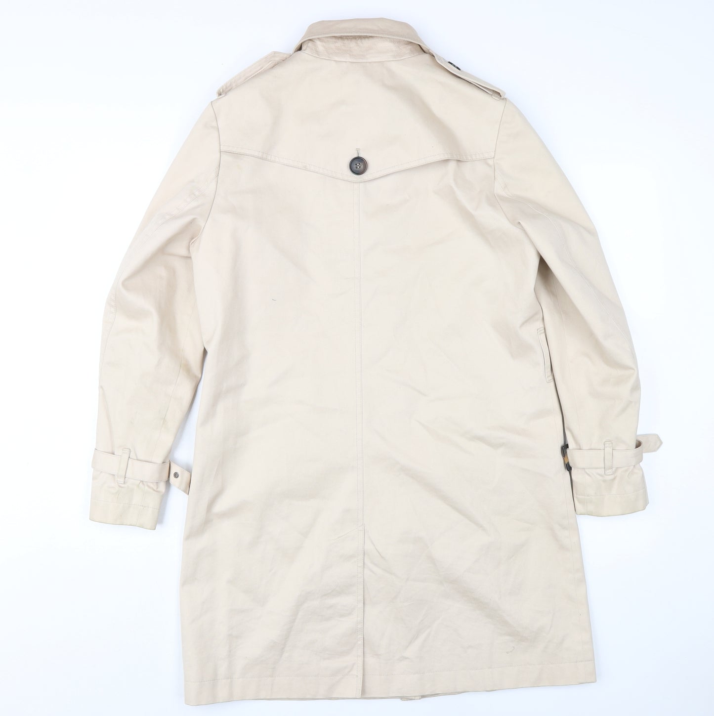 Four Seasons London Beige Trench Coat, Size S, Women's Classic