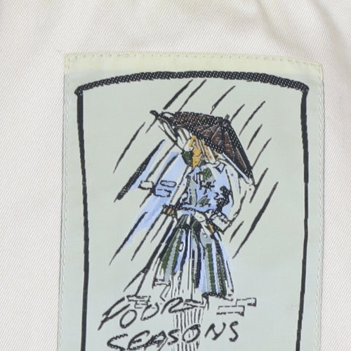 Four Seasons London Beige Trench Coat, Size S, Women's Classic