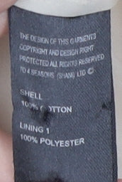 Four Seasons London Beige Trench Coat, Size S, Women's Classic