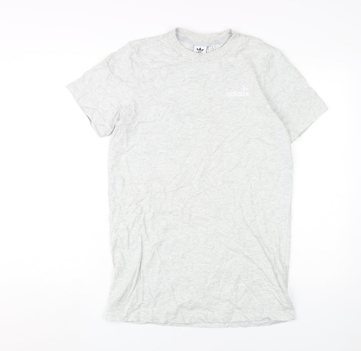Adidas Grey Unisex T-Shirt XS Casual Logo