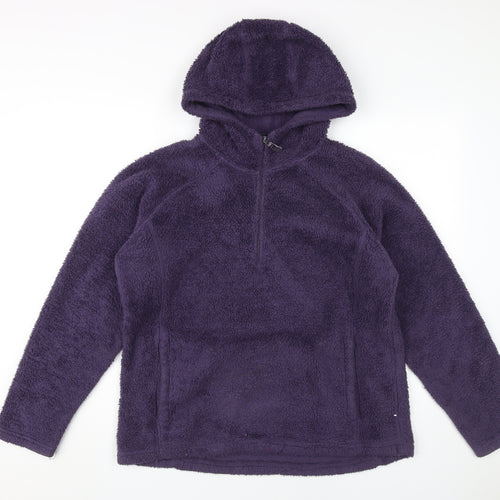 Peter Storm Women's Purple Fleece Pullover Hoodie Size 14