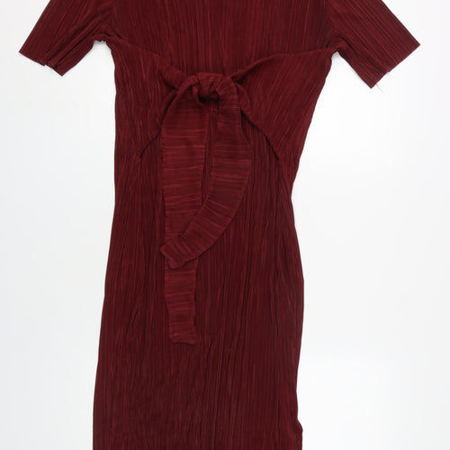 ASOS Women's Red Bodycon Midi Dress Size 16