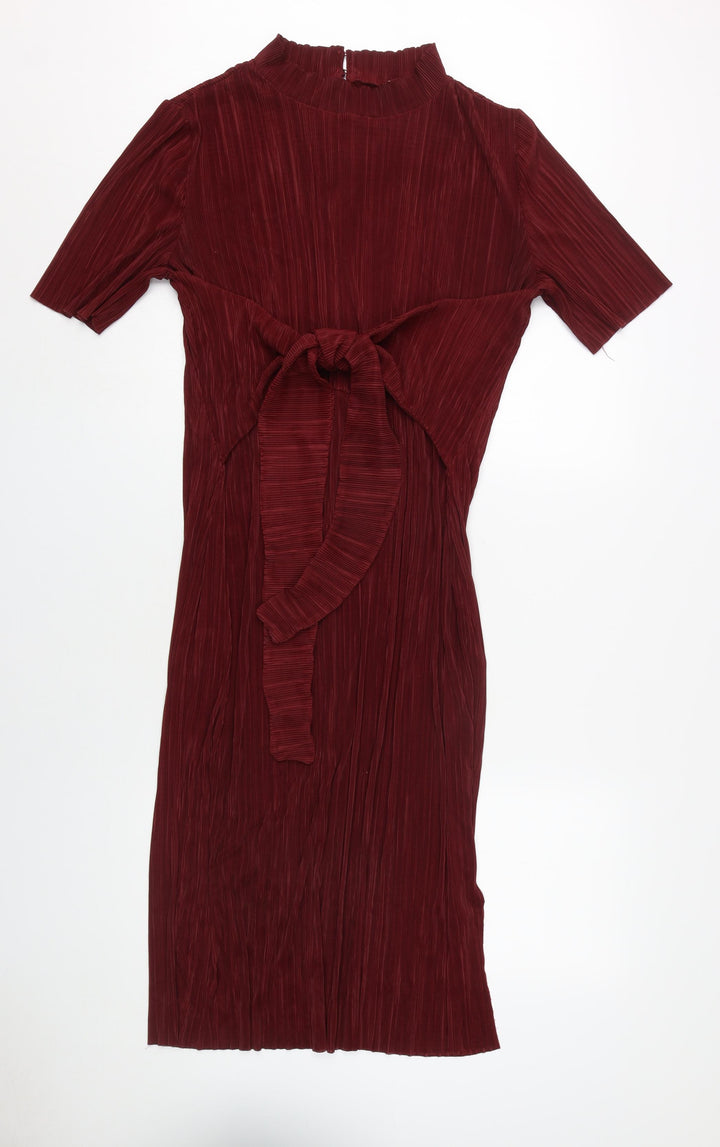 ASOS Women's Red Bodycon Midi Dress Size 16