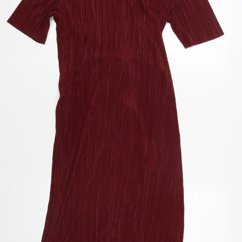 ASOS Women's Red Bodycon Midi Dress Size 16