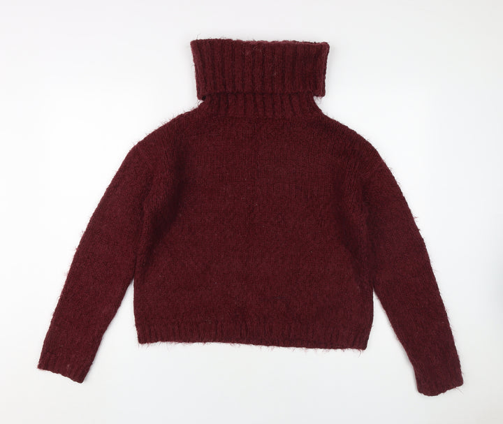 Next Women's Red Roll Neck Pullover Jumper Size 12