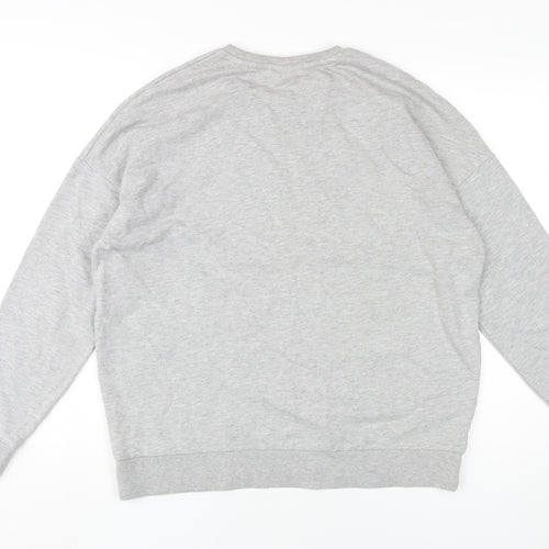 AC/DC Women's Grey Sequin Logo Sweatshirt, Size 14