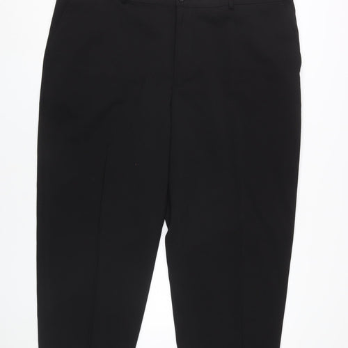 Farah Black Dress Trousers, Men's 46, Formal Regular Fit