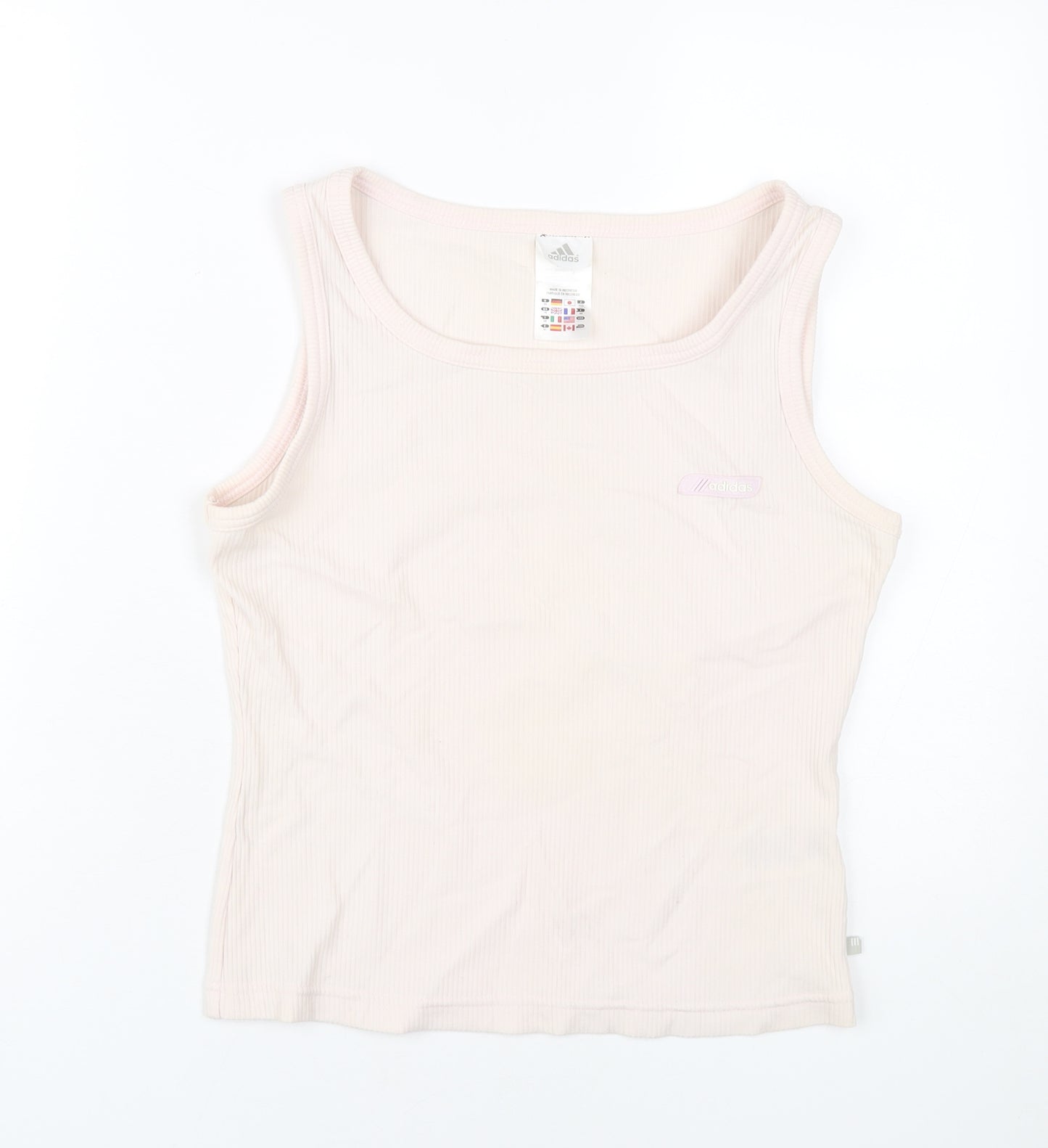 Adidas Women's Beige Tank Top Size 16, Stretch Fit