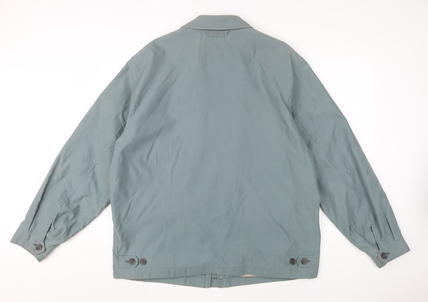 Bush Men's Green Bomber Jacket, Size 46, Collared Style